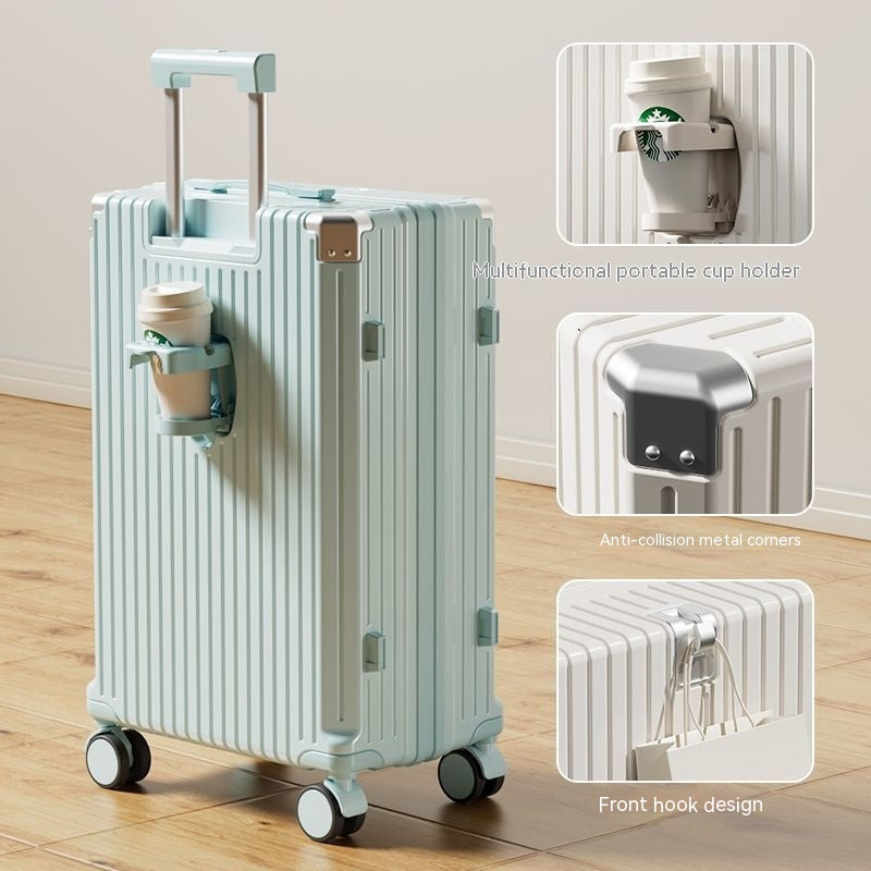 Bagage Femmes Bagage Internet Homme Mot de passe Trolley Case Cuir véritable
