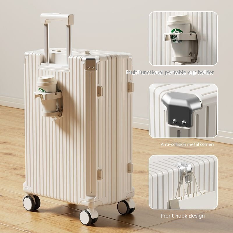 Bagage Femmes Bagage Internet Homme Mot de passe Trolley Case Cuir véritable