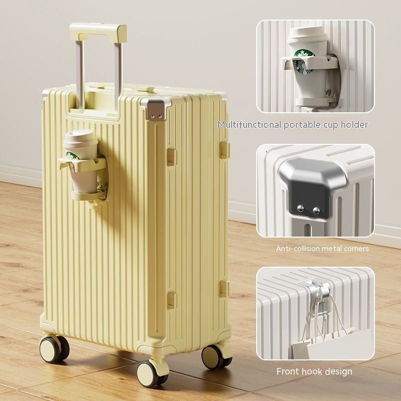 Bagage Femmes Bagage Internet Homme Mot de passe Trolley Case Cuir véritable