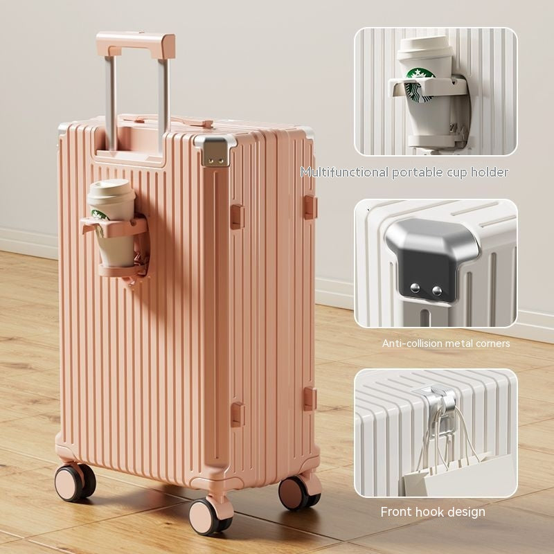 Bagage Femmes Bagage Internet Homme Mot de passe Trolley Case Cuir véritable