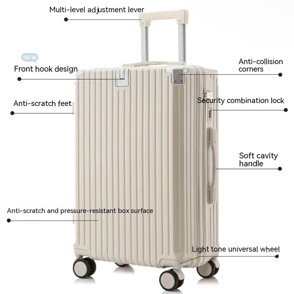Bagage Femmes Bagage Internet Homme Mot de passe Trolley Case Cuir véritable