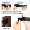 Bande élastique en velcro tricotée noire