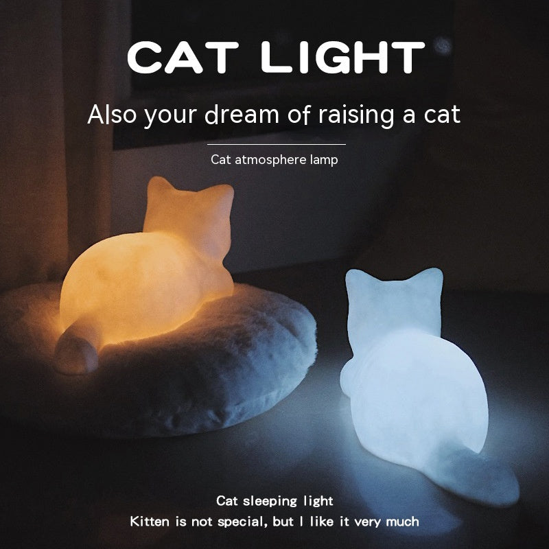 Femme fille chat Vinyl petite lampe de nuit Noël