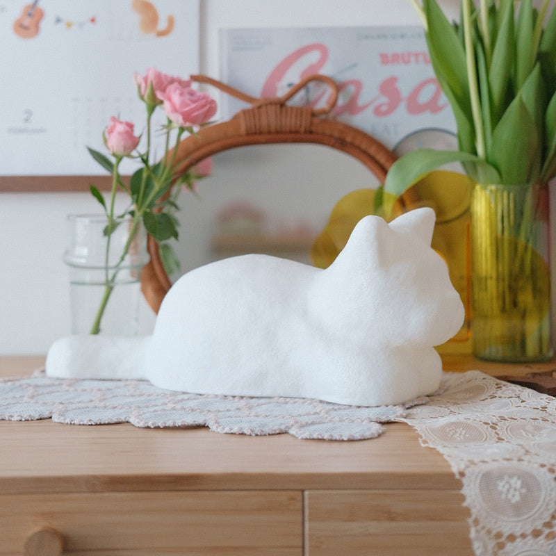 Femme fille chat Vinyl petite lampe de nuit Noël