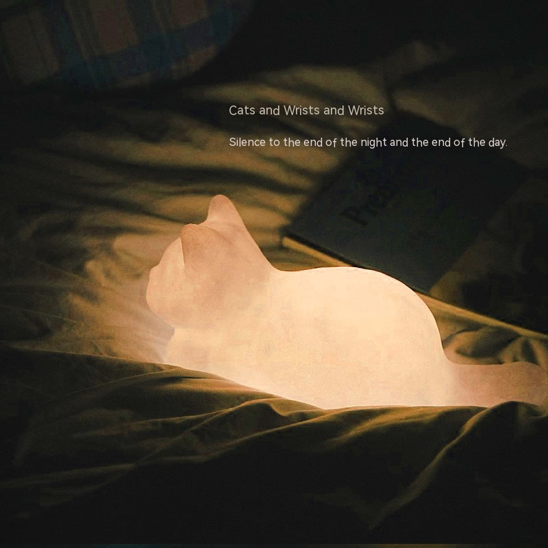 Femme fille chat Vinyl petite lampe de nuit Noël