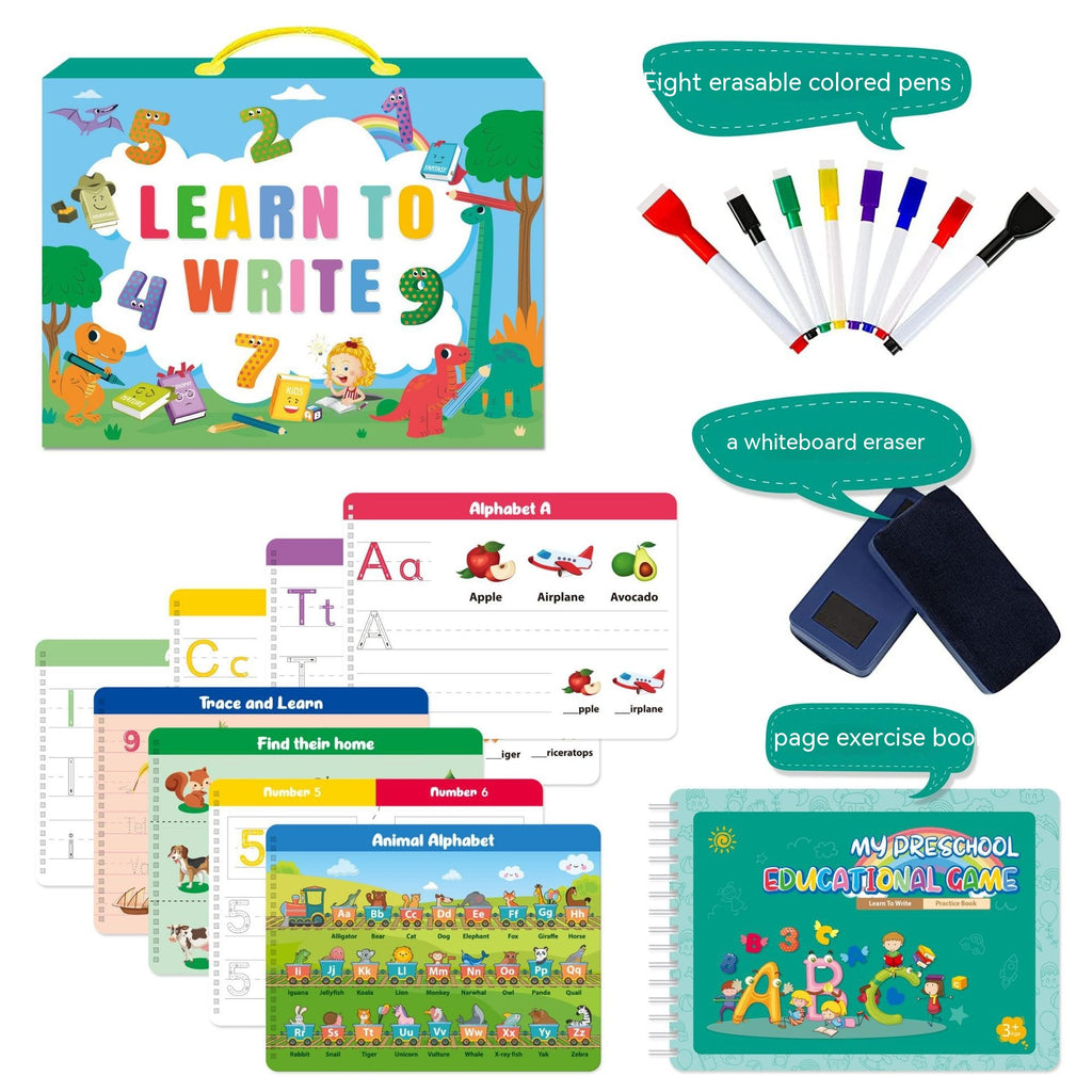 Livre de pratique d'écriture Montessori Jouets d'éducation précoce Livre d'exercice