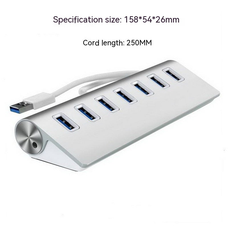 USB30 Hub à sept ports téléphone mobile charge en alliage d'aluminium