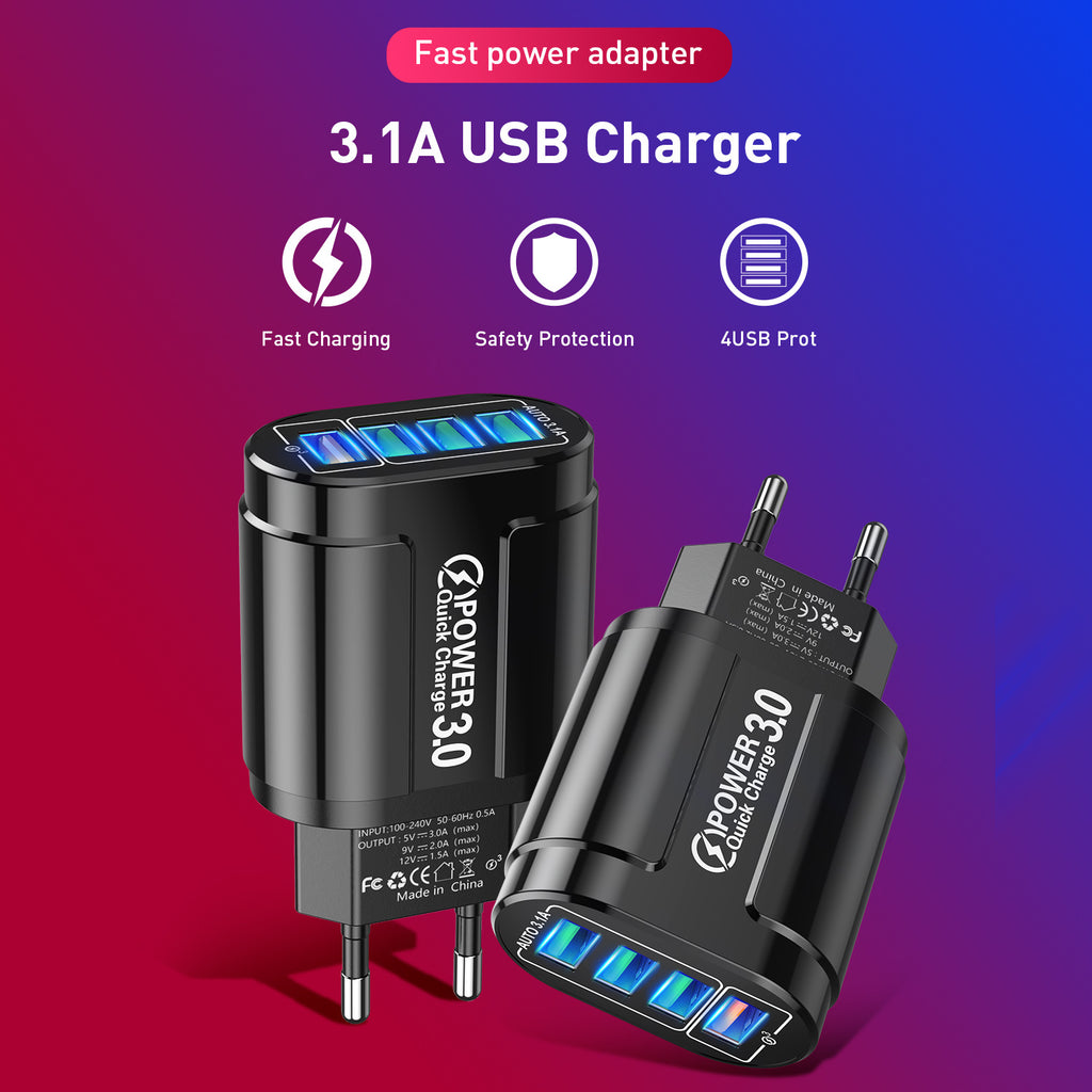 Chargeur en plastique pour téléphone intelligent à port unique