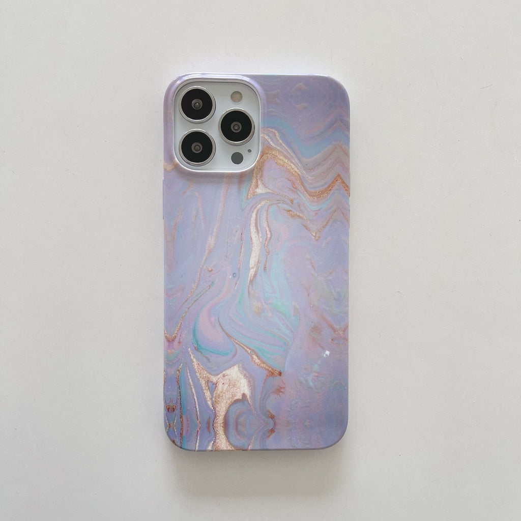 Coque de téléphone Sticker d'eau peinture à l'huile Aeolian Bells Flower Double Film PC résistant aux gouttes