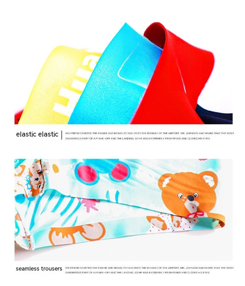 Summer Mid-waist Cartoon Imprimé Pantalons mignons respirants Boxer homme