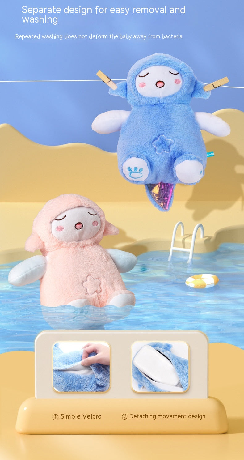 Cloak Man Lamb Toot bébé peluche poupée nouveau-né son et lumière jouets apaisants