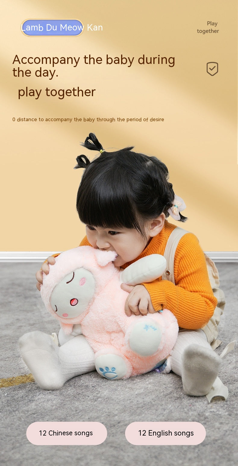 Cloak Man Lamb Toot bébé peluche poupée nouveau-né son et lumière jouets apaisants