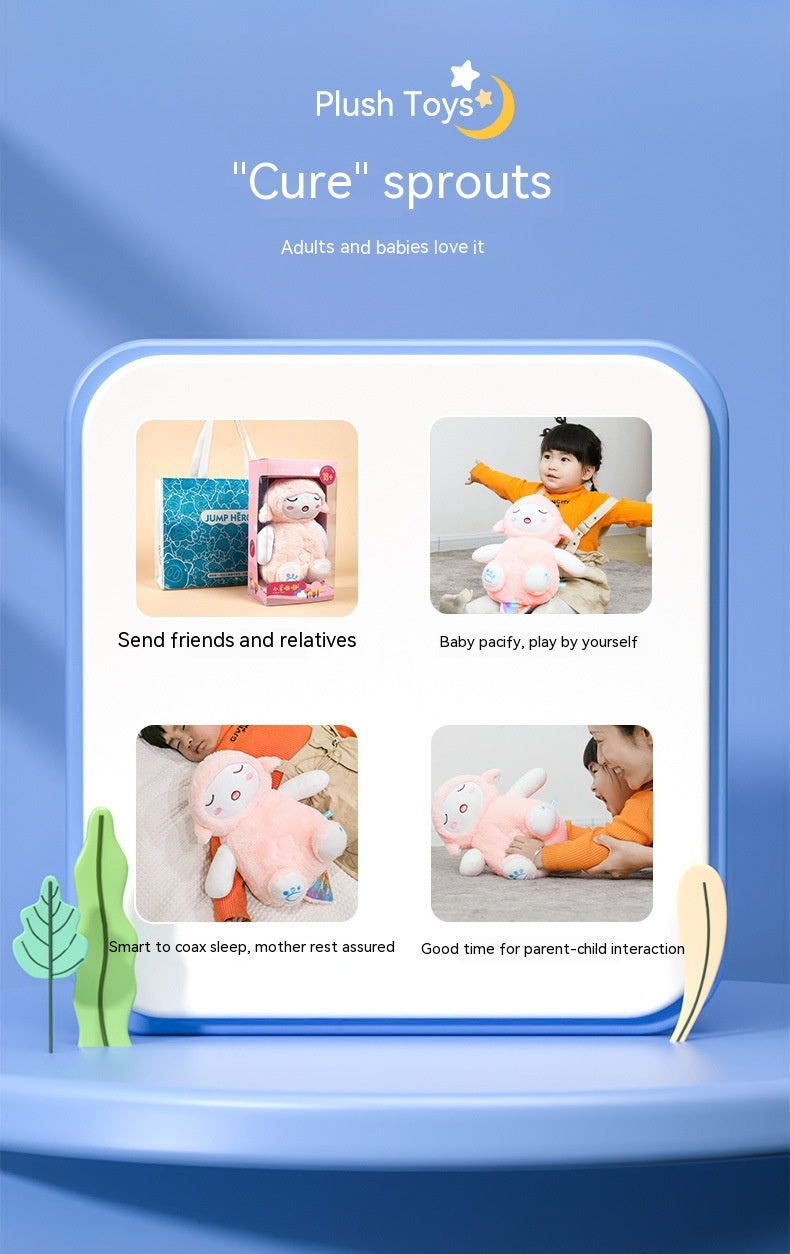 Cloak Man Lamb Toot bébé peluche poupée nouveau-né son et lumière jouets apaisants