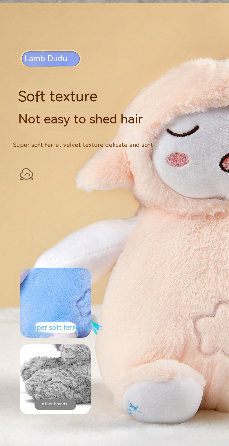 Cloak Man Lamb Toot bébé peluche poupée nouveau-né son et lumière jouets apaisants
