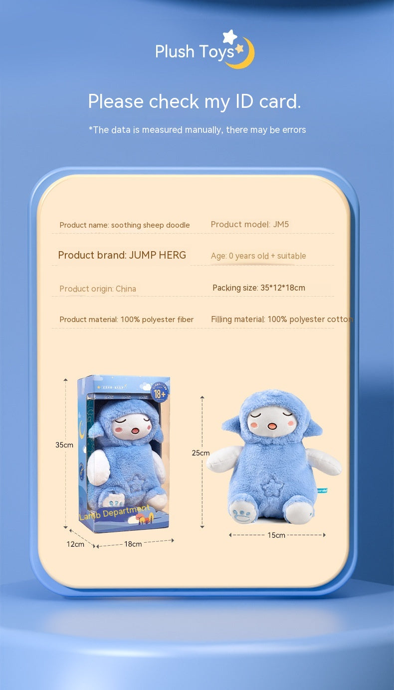 Cloak Man Lamb Toot bébé peluche poupée nouveau-né son et lumière jouets apaisants