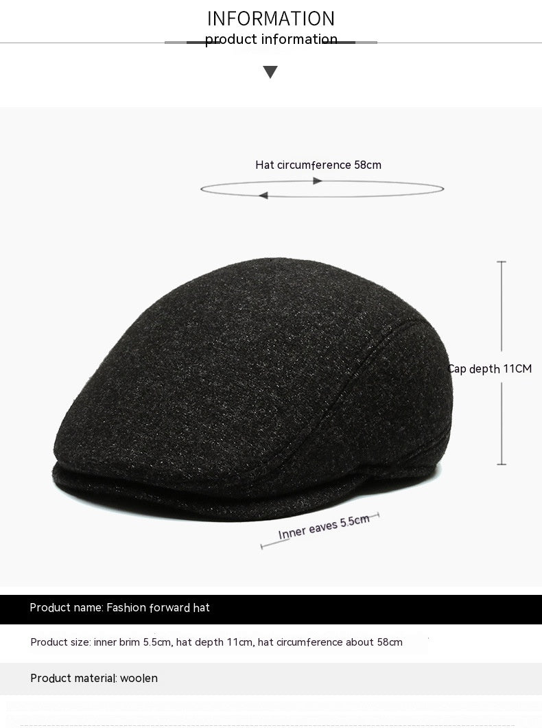 Cyclisme extérieur Beret brim court et chaud Moyen-âge et les hommes âgés Ear Protection Advance H
