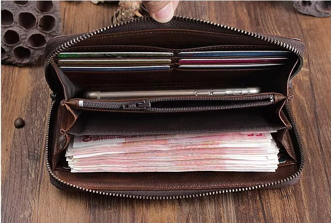 Porte-monnaie rétro à la main pour hommes