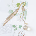 Fleurs créatives spécimens Signet Pendentif métal Marque de livre Papeterie École Approvisionnement de bureau
