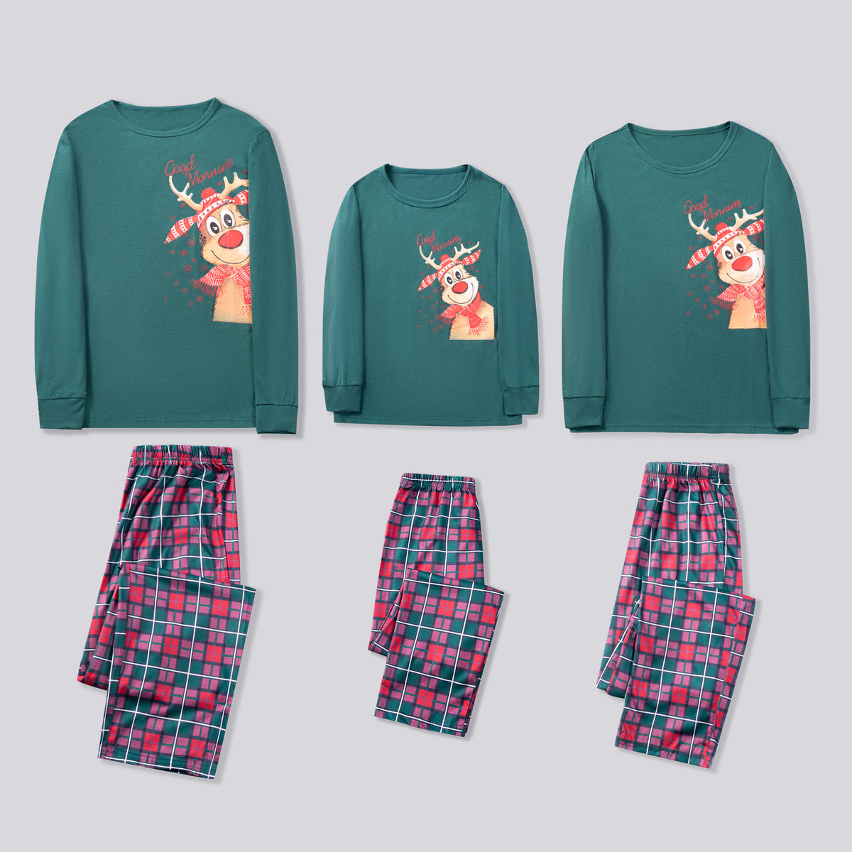 Christmas print long sleeve pyjama top