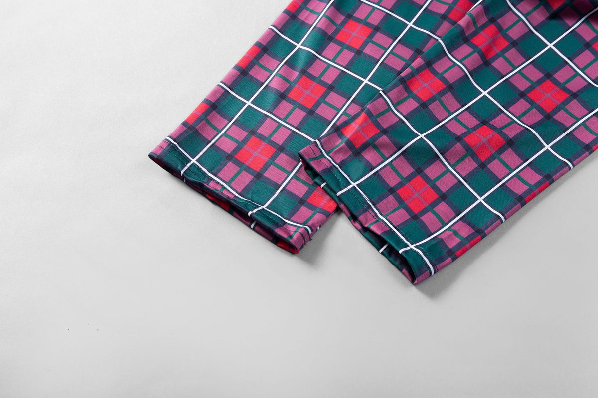 Christmas print long sleeve pyjama top