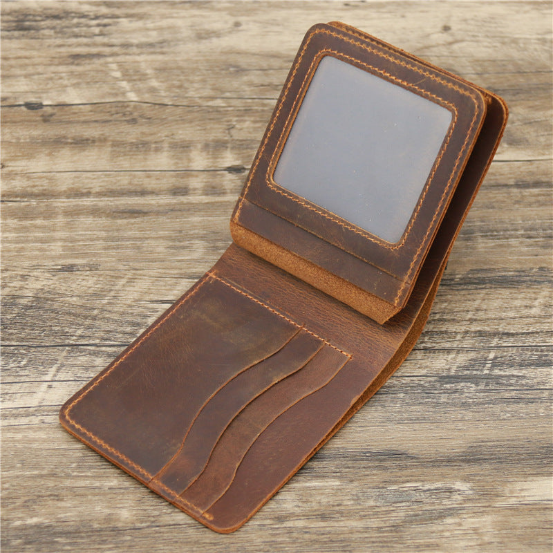 Porte-cartes pour hommes Portefeuille en cuir véritable