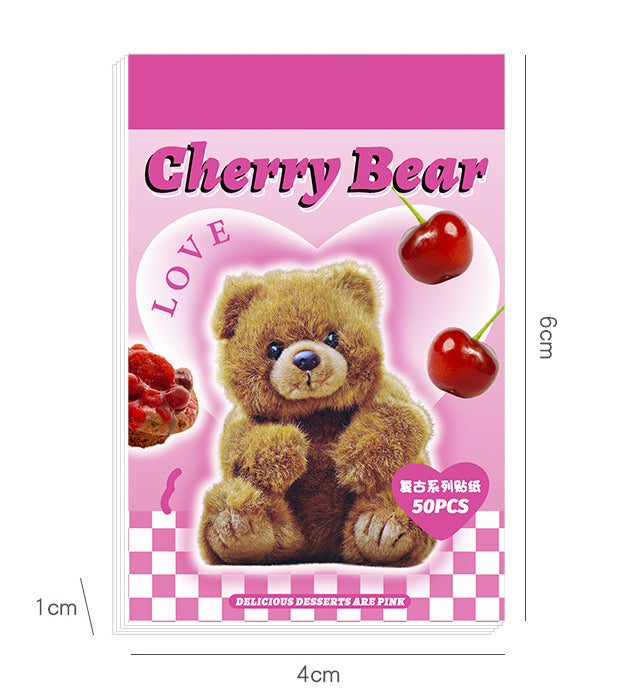 Stickers American Retro Journal Décoration Matériel Stickers Mini Sticker Cartoon