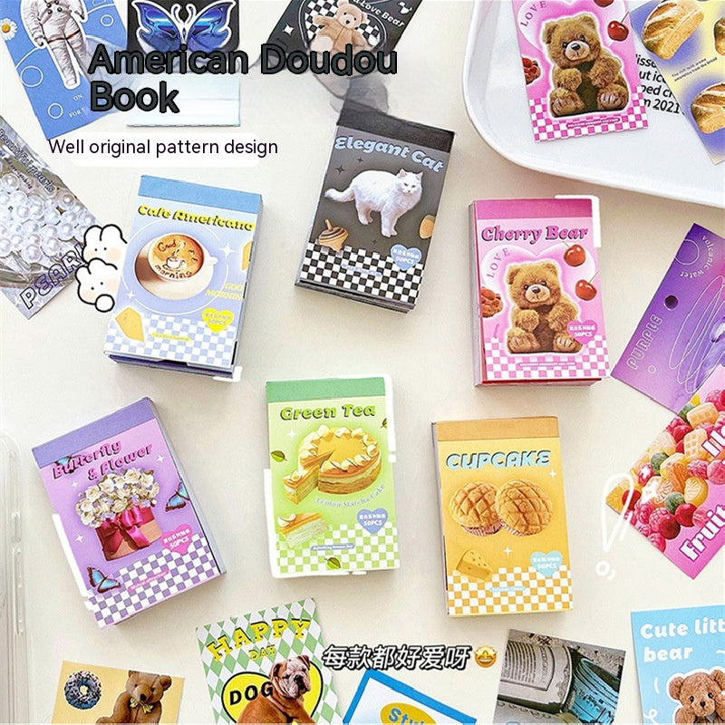 Stickers American Retro Journal Décoration Matériel Stickers Mini Sticker Cartoon