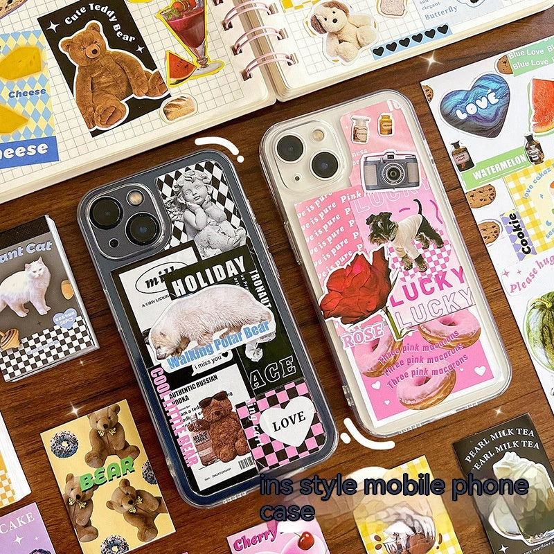 Stickers American Retro Journal Décoration Matériel Stickers Mini Sticker Cartoon