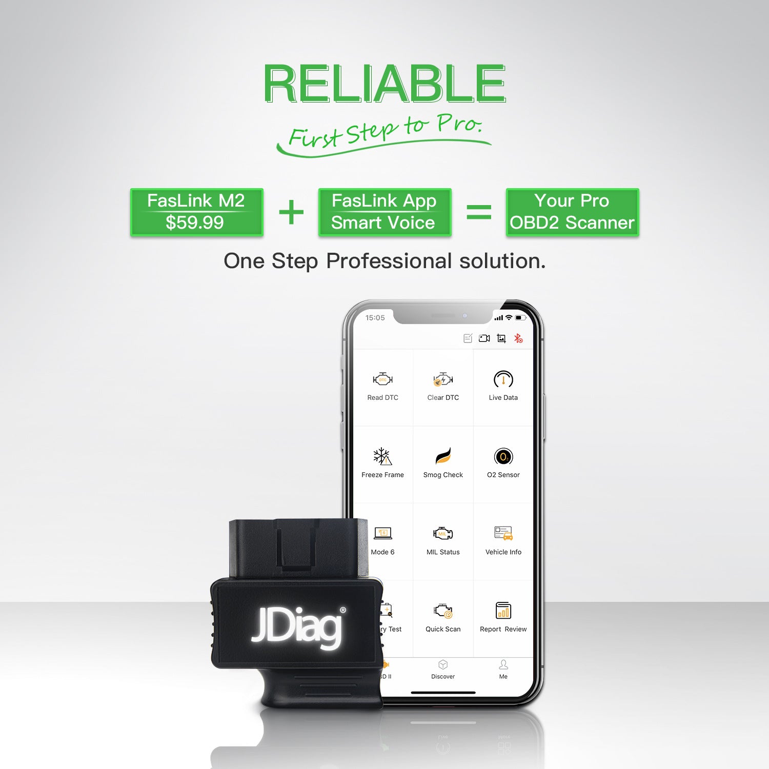 Lecteur de code OBDII scanner de diagnostic automobile