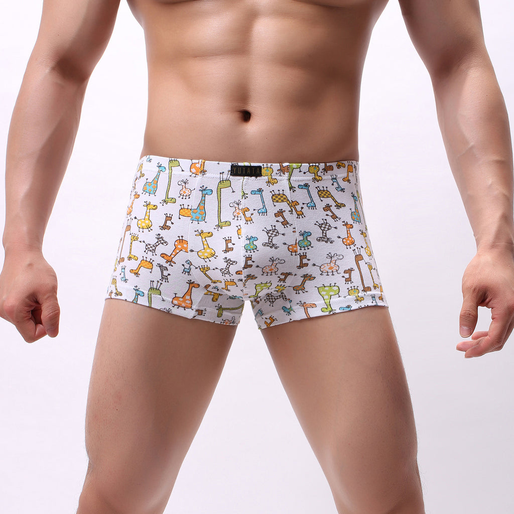 Sous-vêtements pour hommes en forme de U de coton caricature
