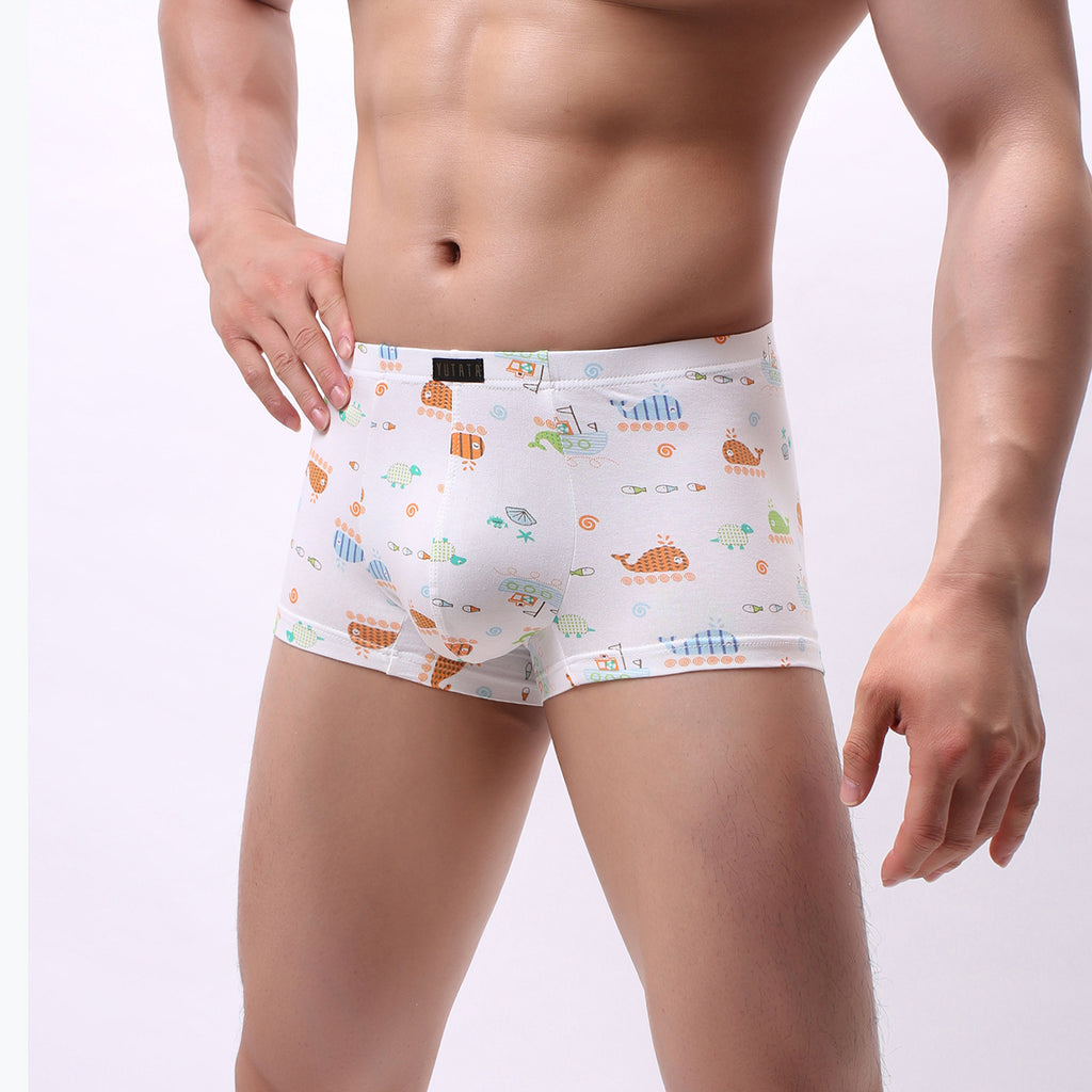 Sous-vêtements pour hommes en forme de U de coton caricature