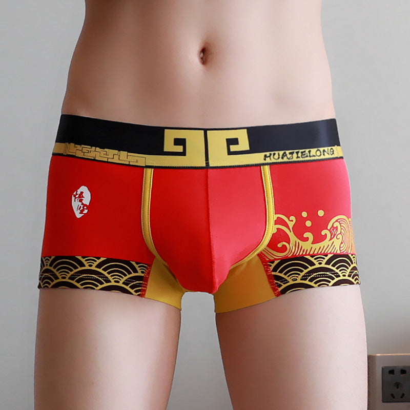 Boxer Pure Color Cotton Plus Taille Boxer Slip Hommes