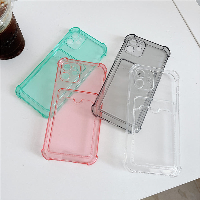 Coque de téléphone simple et transparente en silicone souple résistant à la chute