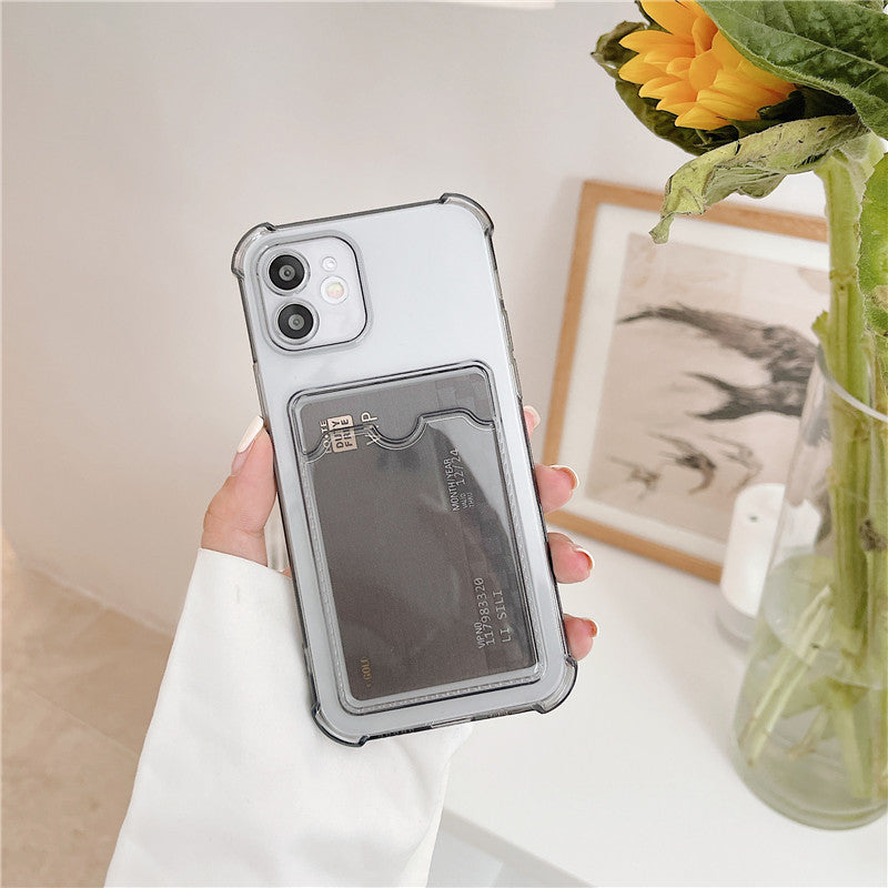 Coque de téléphone simple et transparente en silicone souple résistant à la chute