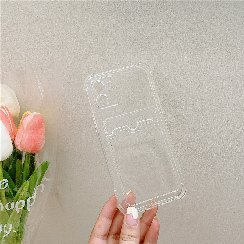 Coque de téléphone simple et transparente en silicone souple résistant à la chute