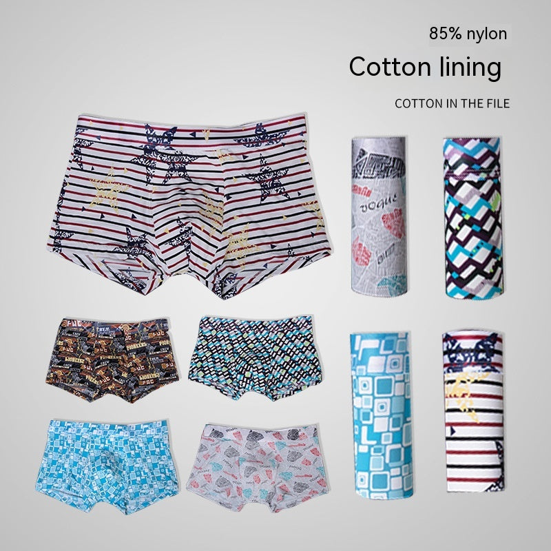 Sous-vêtements en soie glacée Imprimés Convex Design Coton Stall Sous-vêtements pour hommes