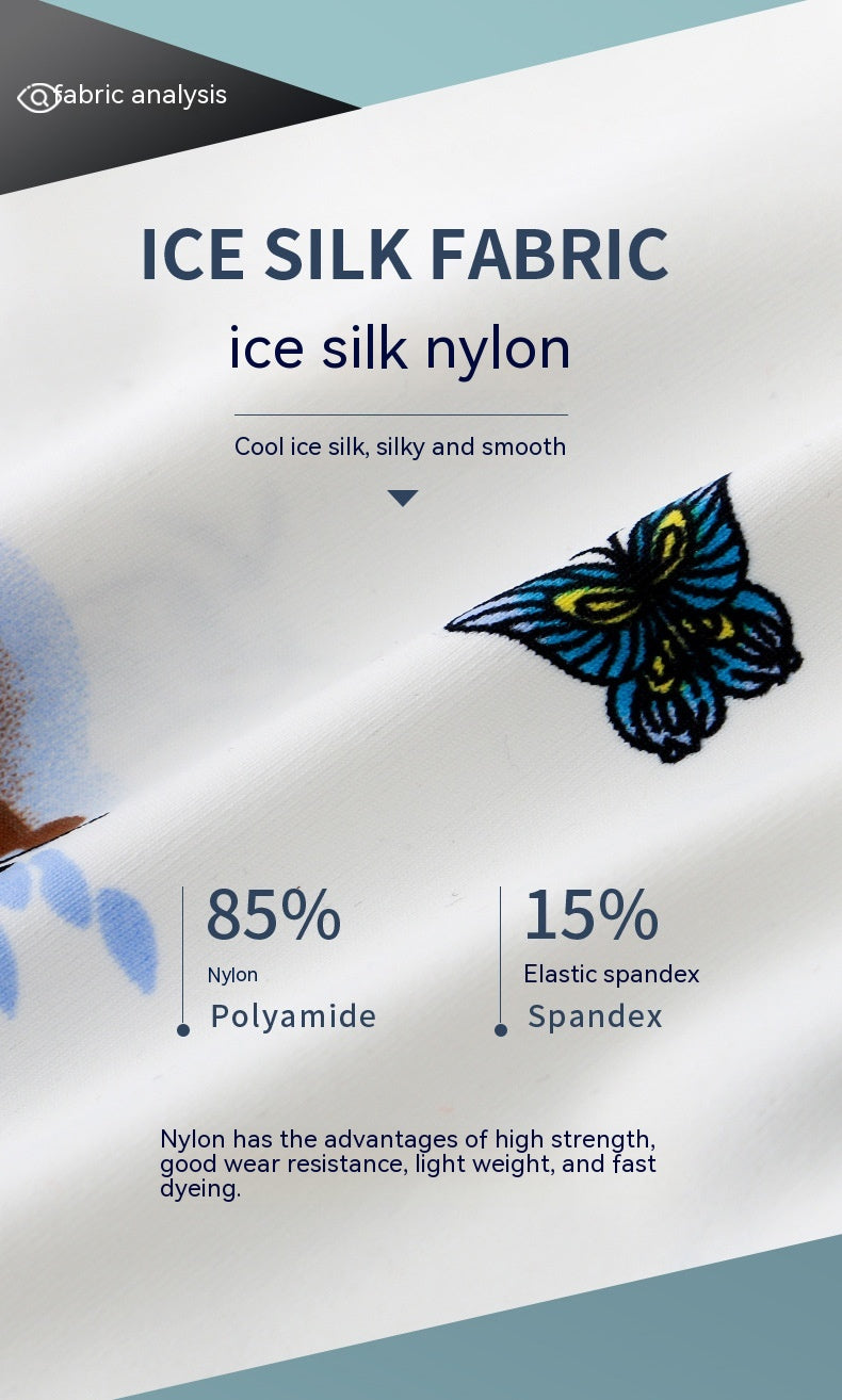 Sous-vêtements de style tendance pour hommes en soie de glace