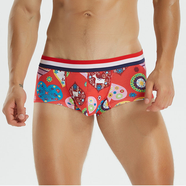 Boxer homme couleur coton U convex faible taille Boxer slip