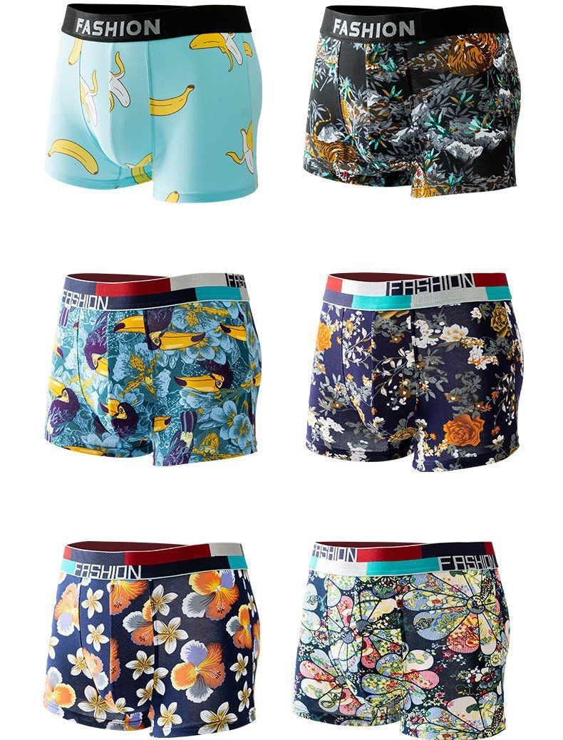 Boxers tendance et confortable en coton de dessin animé homme imprimé