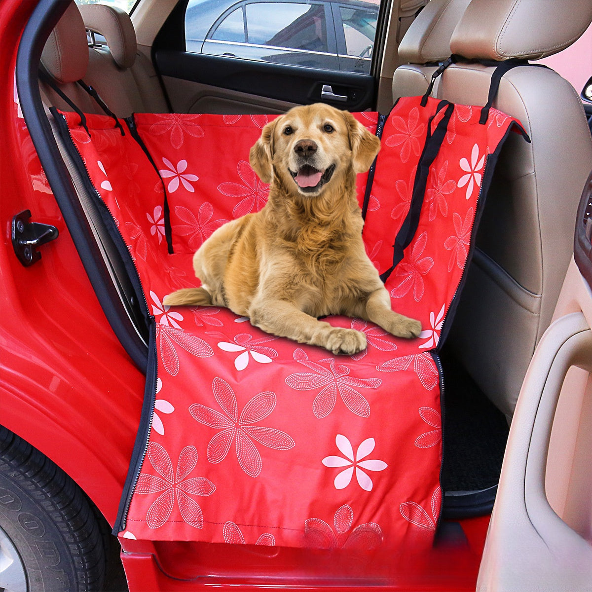 Imprimé arrière Double couche imperméable Pet Car Mat Pet Cat Dog Protection Pet Panier de suspension