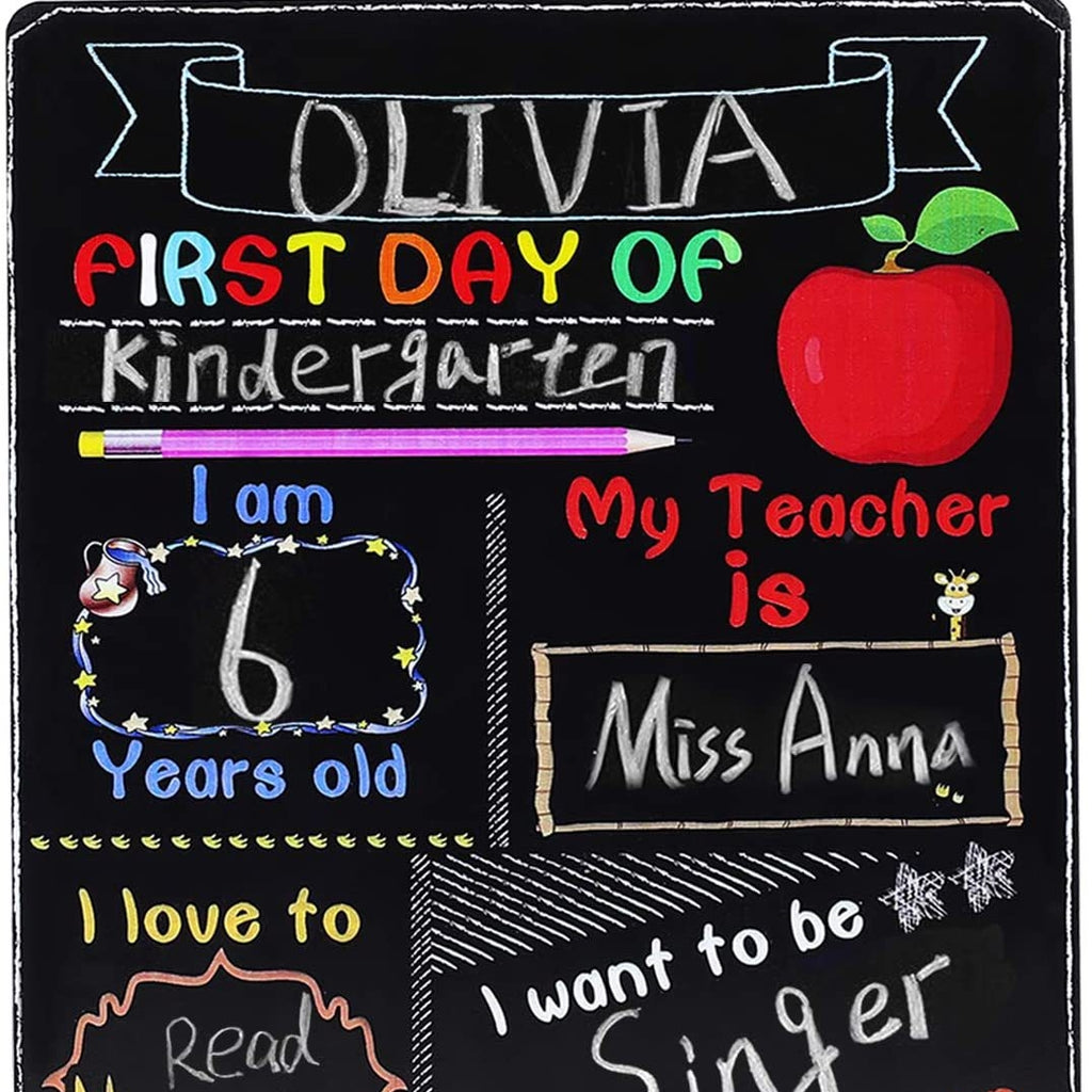 Blackboard Premier jour d'école artisanat en bois