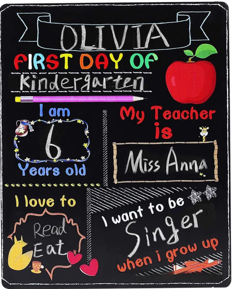 Blackboard Premier jour d'école artisanat en bois