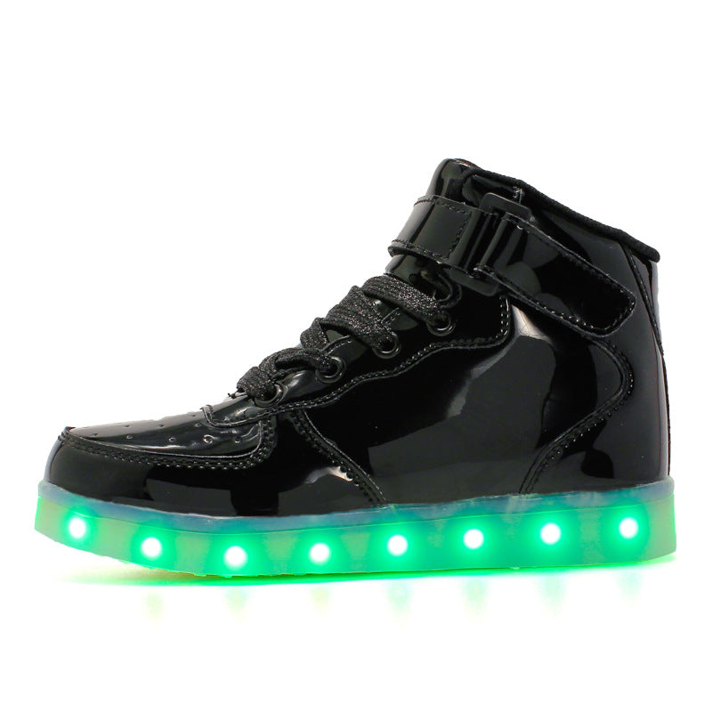 Chaussures Lumineuses en Velcro Casual High-top