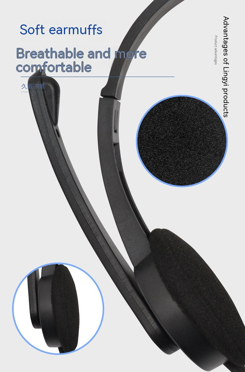 En stock Ordinateur USB E-sports Service téléphonique Service à la clientèle Casque de jeu Wired Music