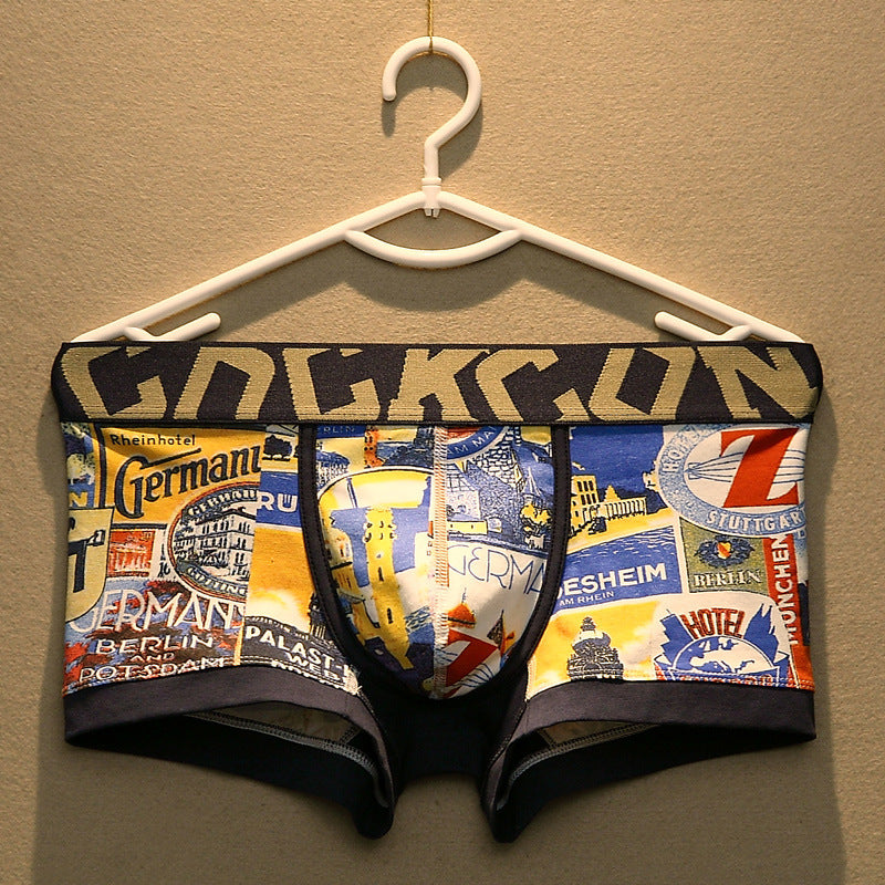 Sous-vêtements pour hommes Boxers coton tendance