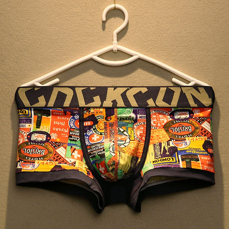 Sous-vêtements pour hommes Boxers coton tendance