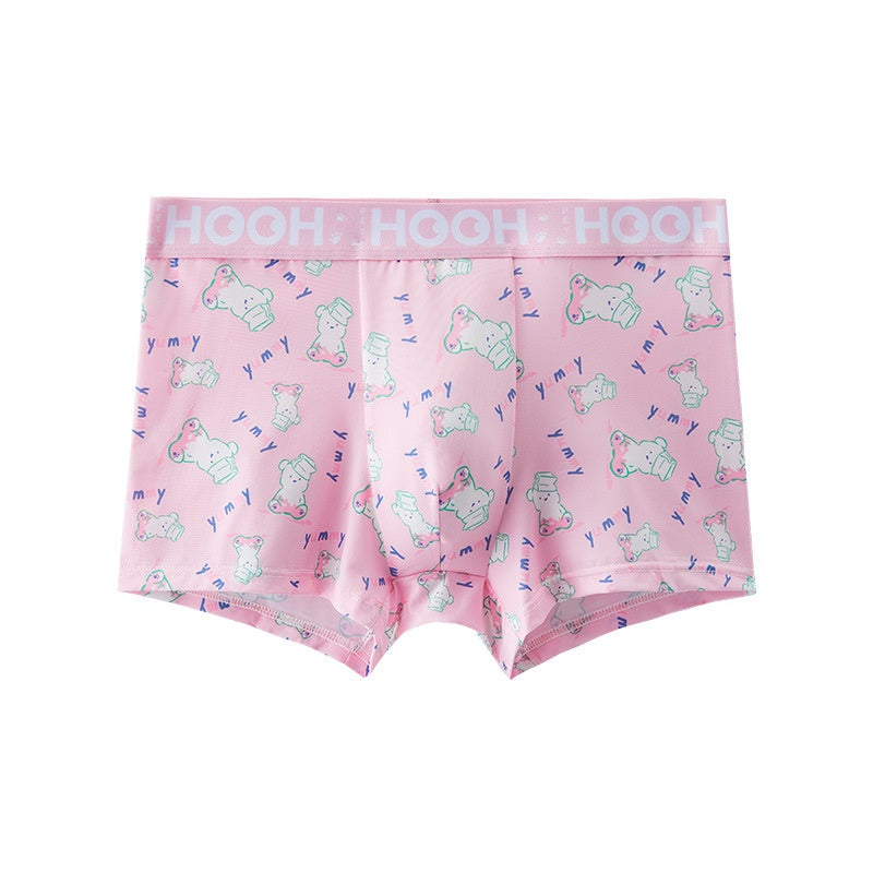 Sous-vêtements en polyester homme Ice Silk Summer Boxer ultra-mince respirant