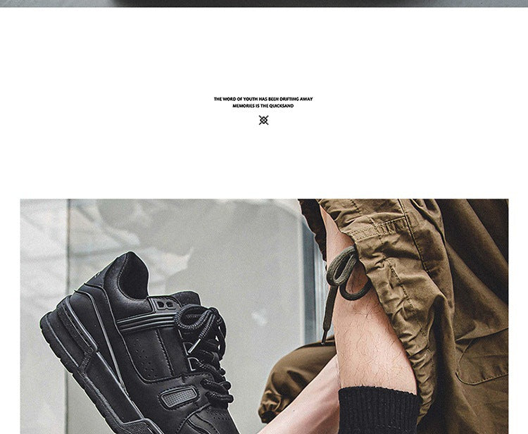 Black American Retro Platform Sports Board Chaussures