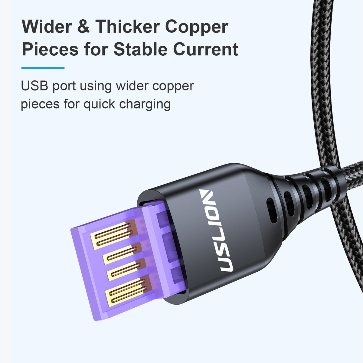 Câble de données tressé avec lumière pour Android