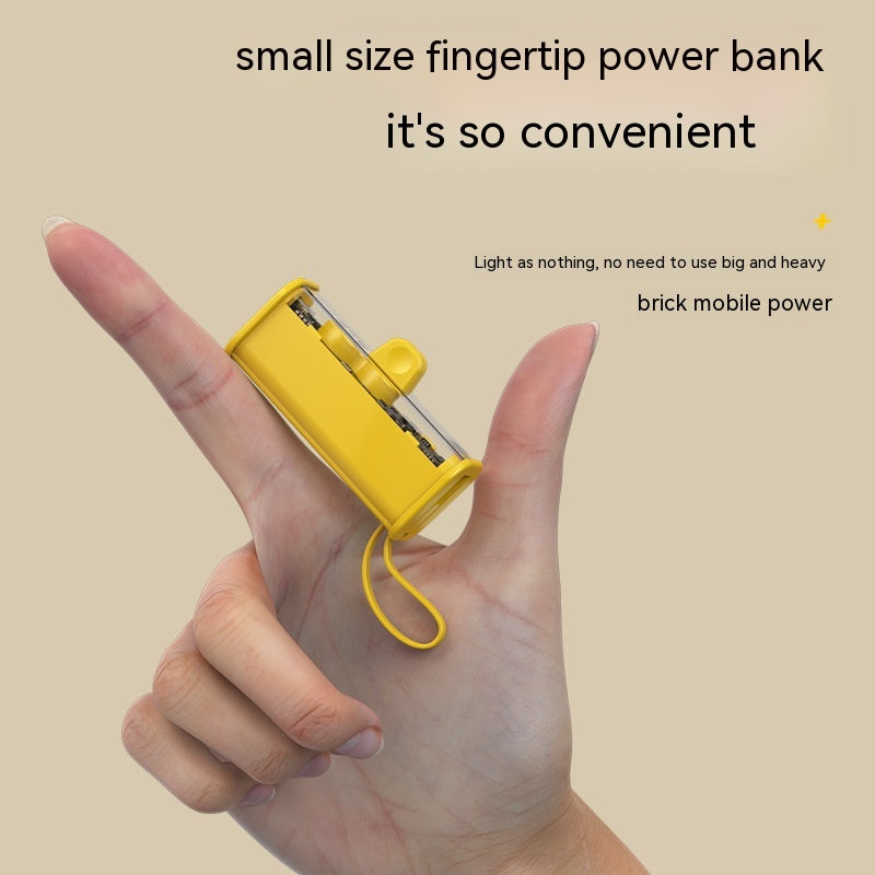 Vent industriel avec câble Transparent Capsules Power Bank Super Fast Charge Mobile Puissance